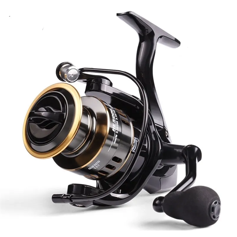 Carretel de pesca HE 1000-7000 Series Max Drag 10kg Linha de Metal Cup de água doce Long Throw Spinning roda 220210