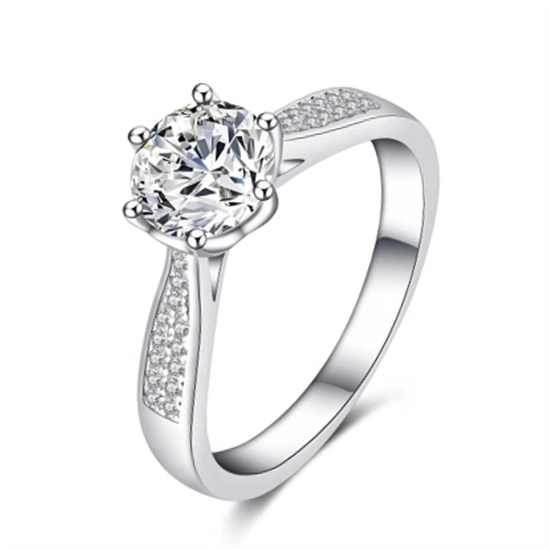 Bagues pour femmes bague en diamant cristal diamant de mariage pour femme six griffes bijoux créatifs en zircon incrusté Lady Cluster styles bande