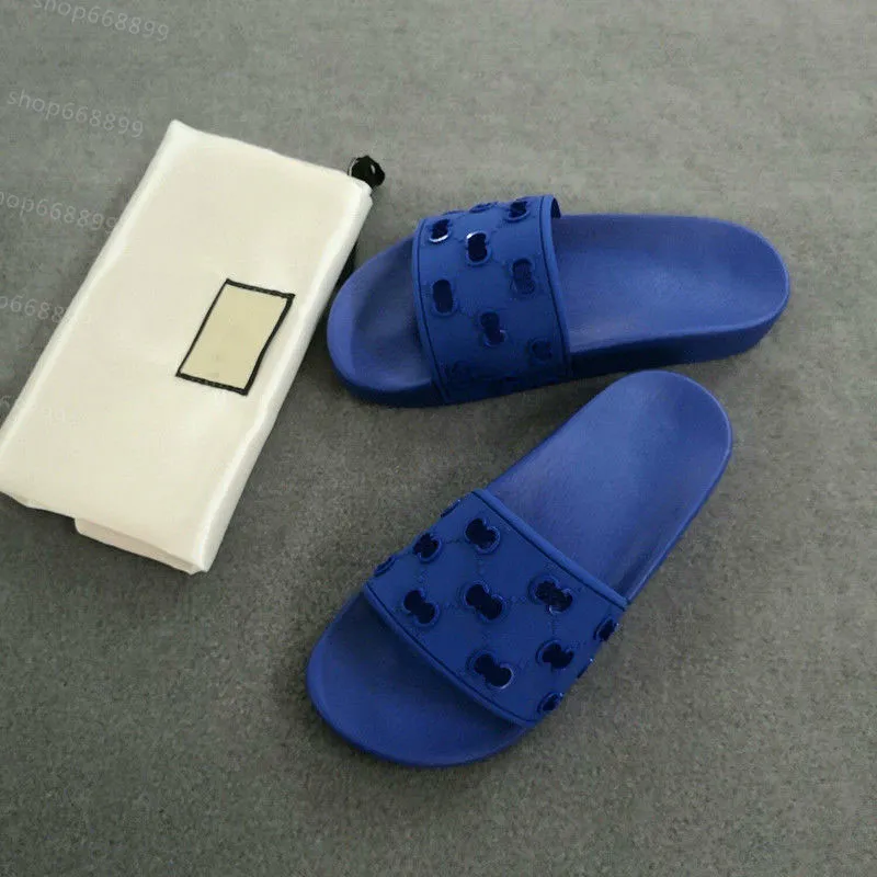 Men Rubber Slide Sandals Designer Slides High Quality Causal Non-Slip Slides Summer Huaraches Flip Flops Slippers With BOX Size 5-11
