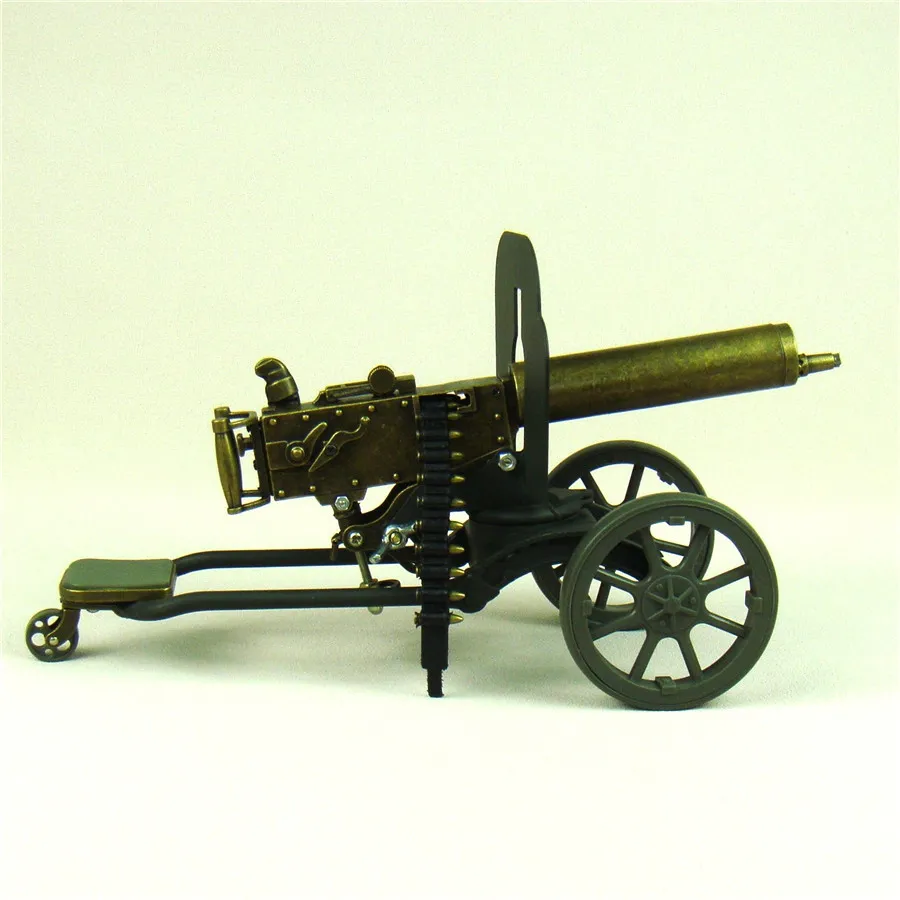 Maßstabsgetreues Maxim-Maschinengewehr-Druckgussmodell des Ersten Weltkriegs, neuartiges Dekor- und Bastelornament für Kunstsammlung und Souvenirgeschenk 210318