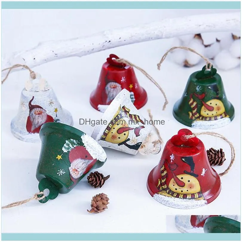 Christmas Decorations Bell Pendant Wrought Iron Painted Decoration Tree Supplies