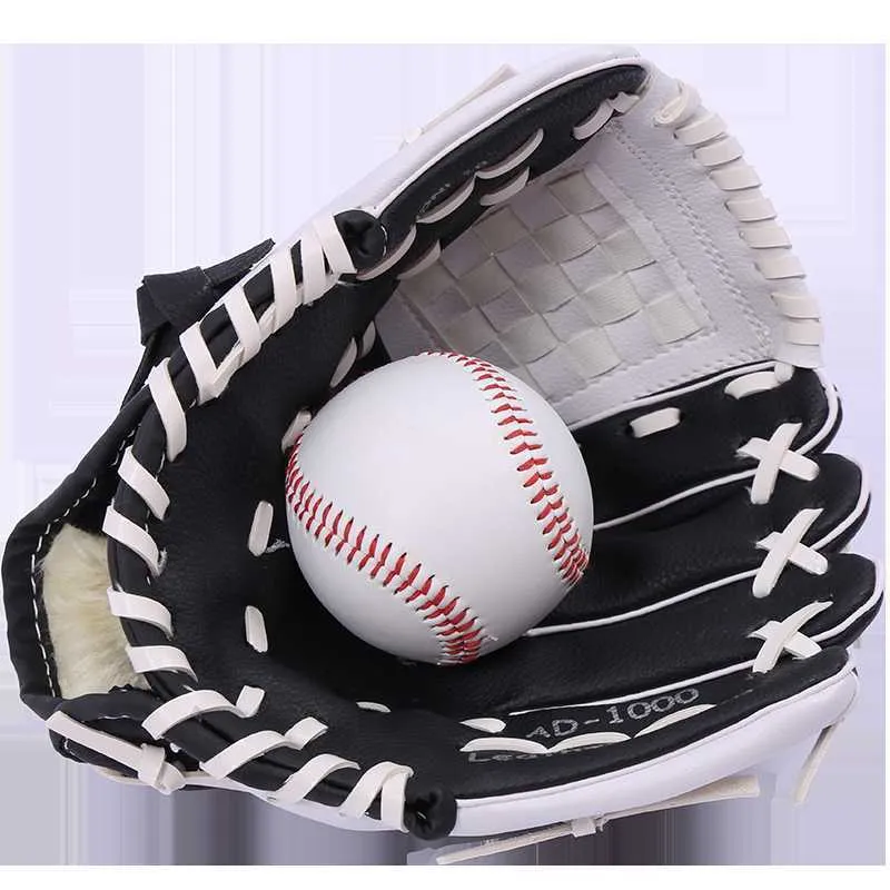 Outdoor Sports Baseball Glove Softball Practice Equipment Size 9.5 / 10.5Left hand för vuxen man kvinna träning Q0114