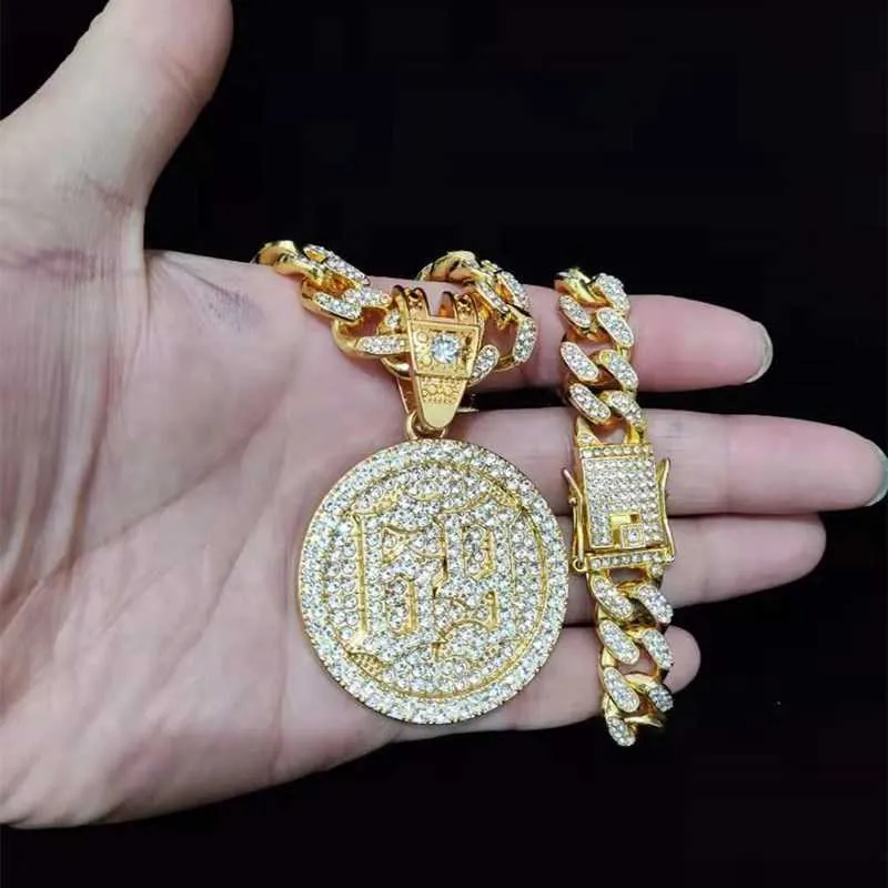 Hip Hop 6ix9ine Jigsaw Pendant & 18" Full Iced Cuban Choker Chain - Foto 8