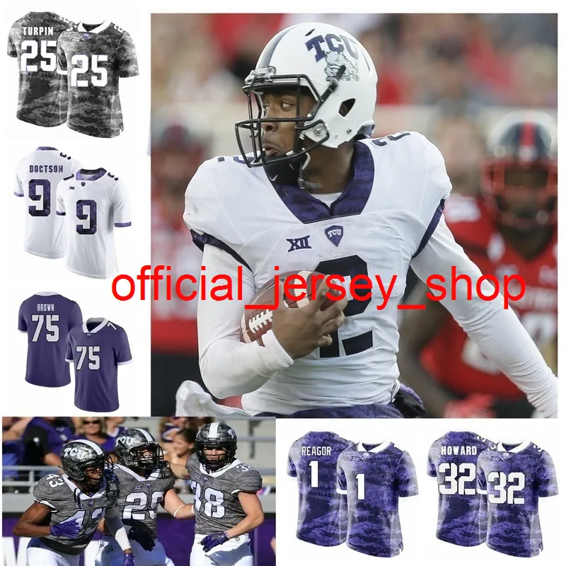 NCAA Custom TCU Horned Frogs College Football Jerseys Taye Barber