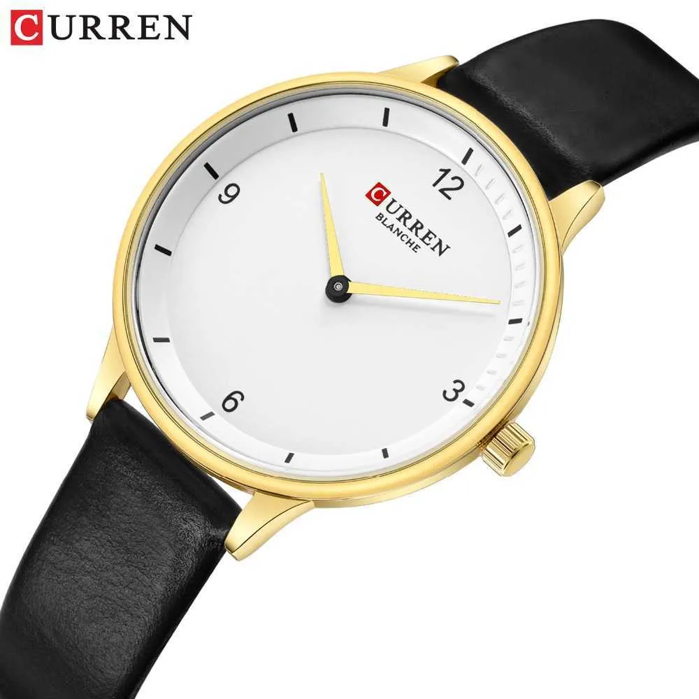 Curren Casual Analogue Quartz Leather Watches for Women Clock Montre Femme Fashion Thin Ladies Wrist Watch Bayan Kol Saati Q0524