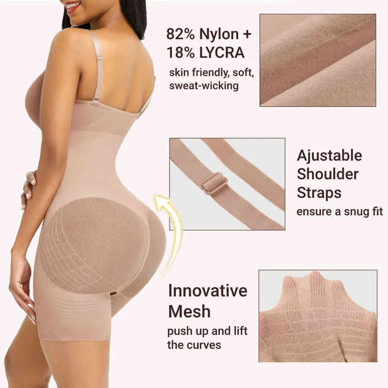 Women Slimming Body Shaper Seamless Butt Lifter Bodysuits Push Up