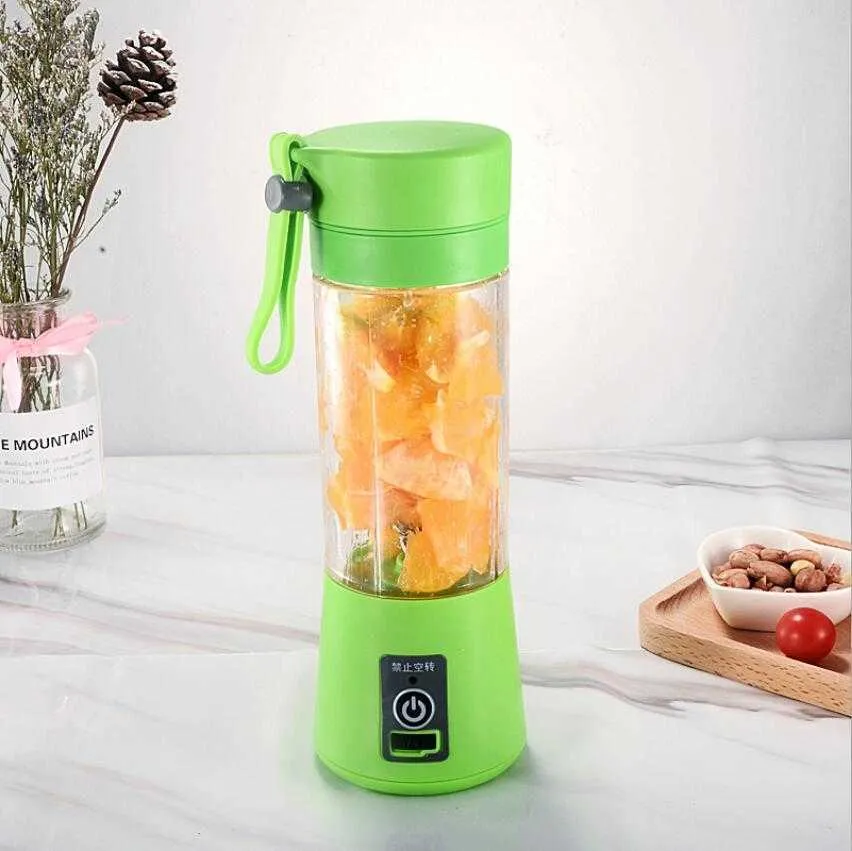 Electric Juicer Cup 6 leaf 380ml Mini Portable USB Rechargeable Juice Blender Smoothie Maker Blender Machine Sport Bottle Juicing CupZYY735