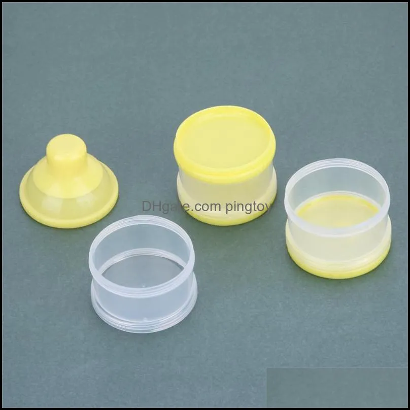 Portable Baby Food Container Infant Formula Feeding Milk Powder Bottle 3 Cells Grid Practical Storage Box