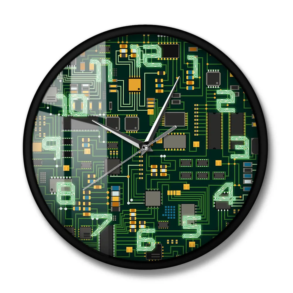 De Pared Digital Reloj Digital Computadora Reloj Digital Wall Art