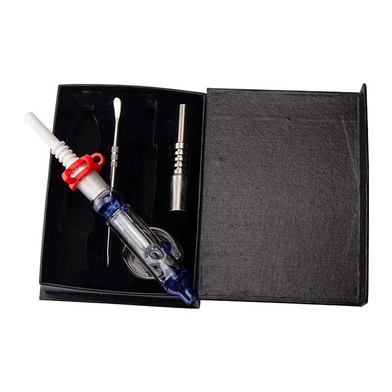 Vaping_Dream CSYC NC067 Rauchpfeifen 14 mm Titan-Keramik-Quarz-Nagelschale, Dabber-Werkzeug-Set, Luftloch, recycelter Luftstrom, Glas-Dab-Bong