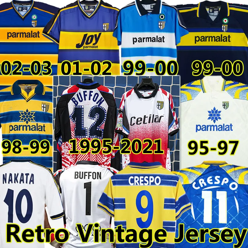 Parma Maglia Retro Soccer Jerseys Classic Vintage 1995-2021 Special 96 97 1998 99 2000 02 03 Crespo Zola Cannavaro Amoroso Buffon Home Away Third Football Shirt
