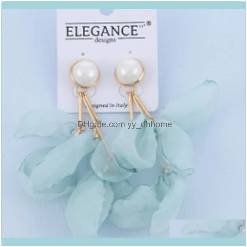 Dangle & Chandelier ELEGANCE11 Design Long Earrings 3 Yarn Flowers Pendant Female Jewelry Gift For Christmas