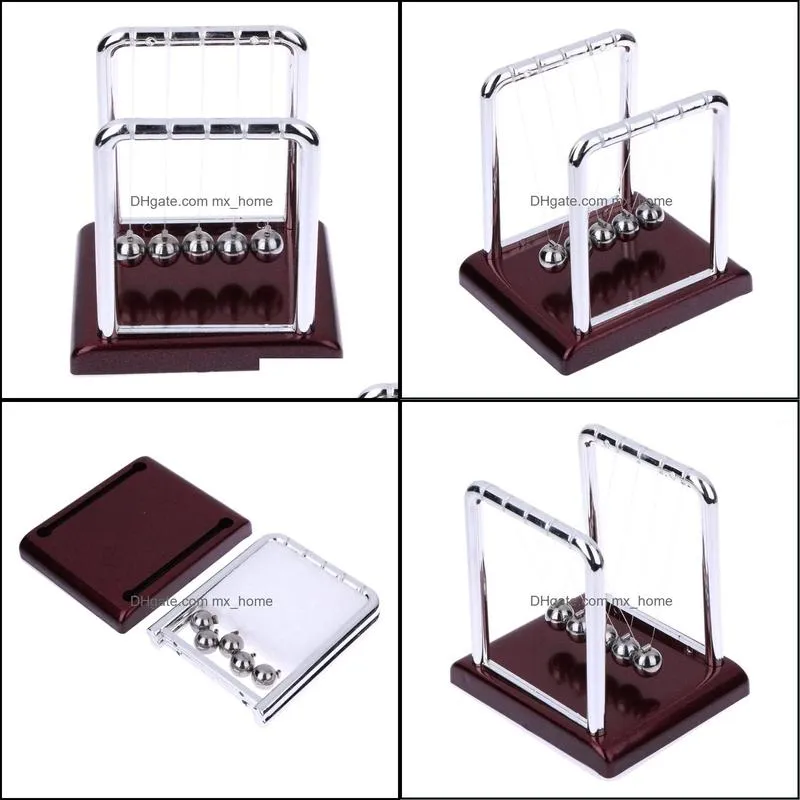 Wholesale- New Design Hot Sale Early Fun Development Educational Desk Toy Gift Newtons Cradle Steel Balance Ball Physics Science