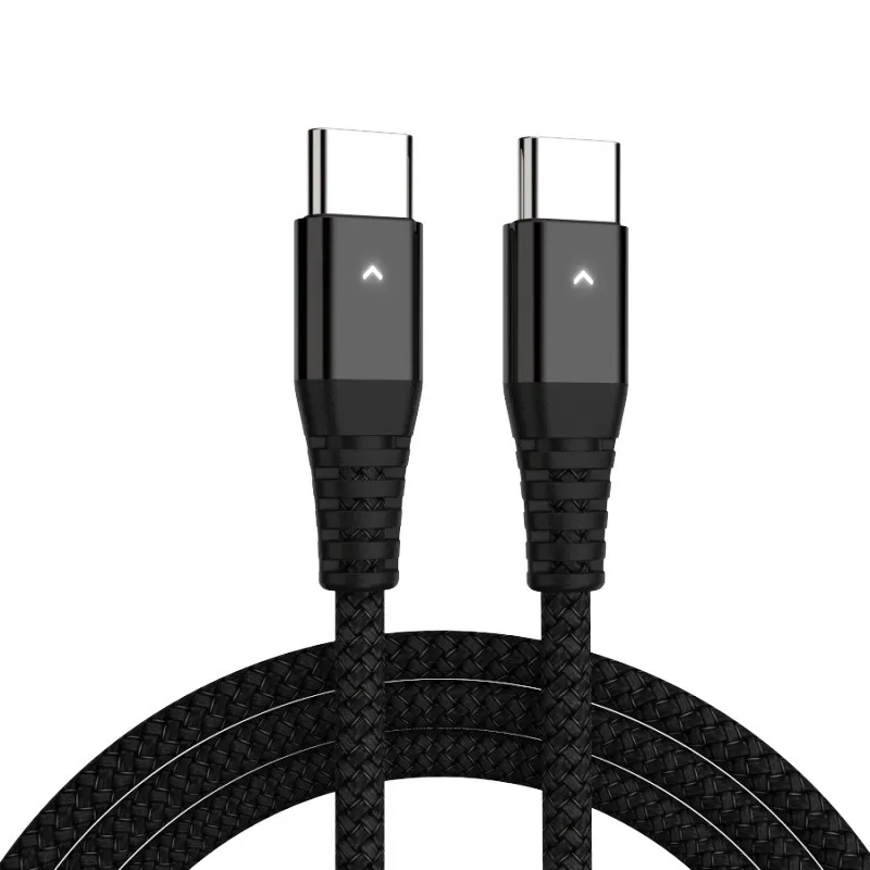 USB c to-type c cables pd 60W سلك الشحن السريع لـ S10 S20 Xiaomi LED ضوء سريع