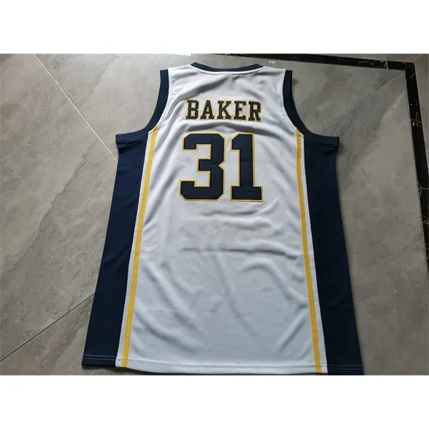 001RAREバスケットボールジャージーメンズユース女性ビンテージ＃31 Ron Baker Wichita State Size S-5XLカスタム任意の名前または番号