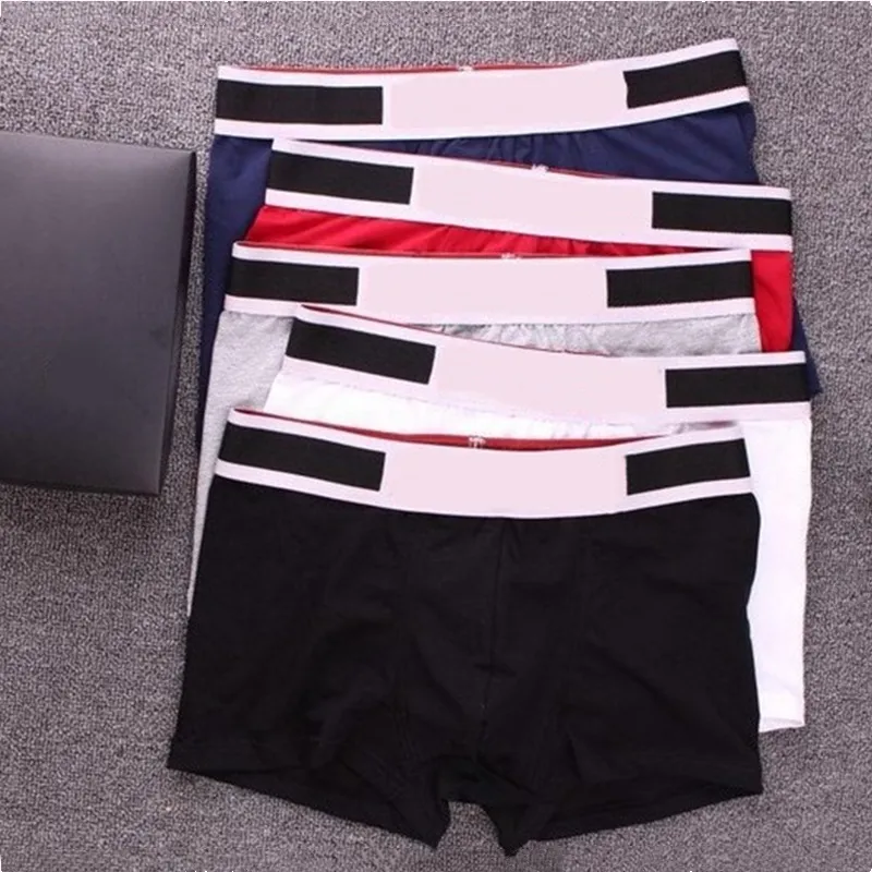 Intimo da uomo Boxer slip Mutande Sexy Pantaloncini da uomo classici Traspirante Sport casual Moda confortevole Può mescolare i colori Immagine dettagliata Grandi lettere