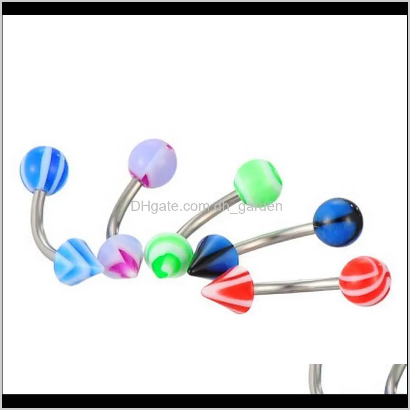 promotion 110pcs mixed models/colors body jewelry set resin eyebrow navel belly lip tongue nose piercing bar rings