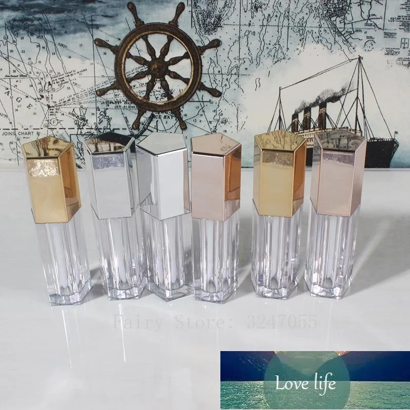 Storage Bottles & Jars 5ML Empty Cosmetic Lipstick Tube, Gold/Siler/Rose Gold Makeup Tool Lip Gloss Bottle, Transparent Container1