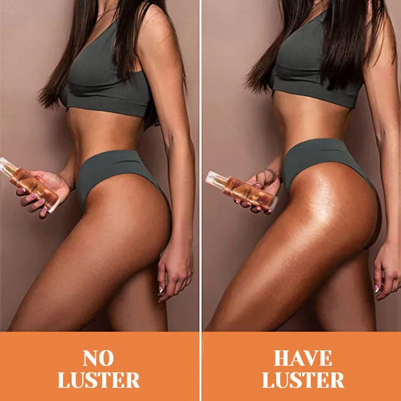 Flüssiger Schimmer-Highlighter – Body Oil Mit Glitzerpartikeln, Für Gesicht & Körper, Wasserfest & Nicht Fettend