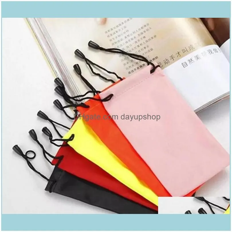 Sunglasses Pouch Microfiber Dust Waterproof Sunglass Bag Portable Drawstring Eyeglasses Cases Cellphone Watches Jewelry Carry Bags