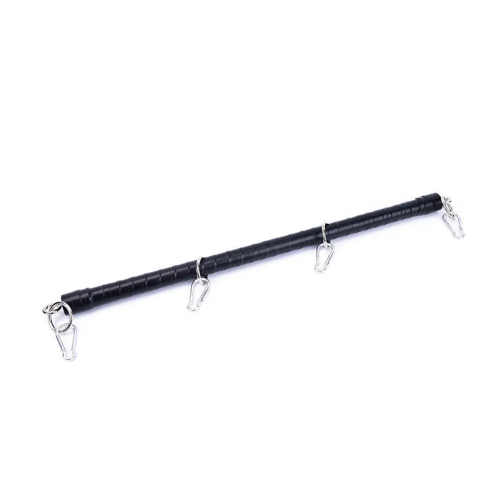 Metal Ayarlanabilir Serpme Bar Esaret Seti Paslanmaz Çelik Unisex Hogtie El Ayak Bileği Fetiş BDSM Sınırlamalar Çift Hediye 50 cm P0816