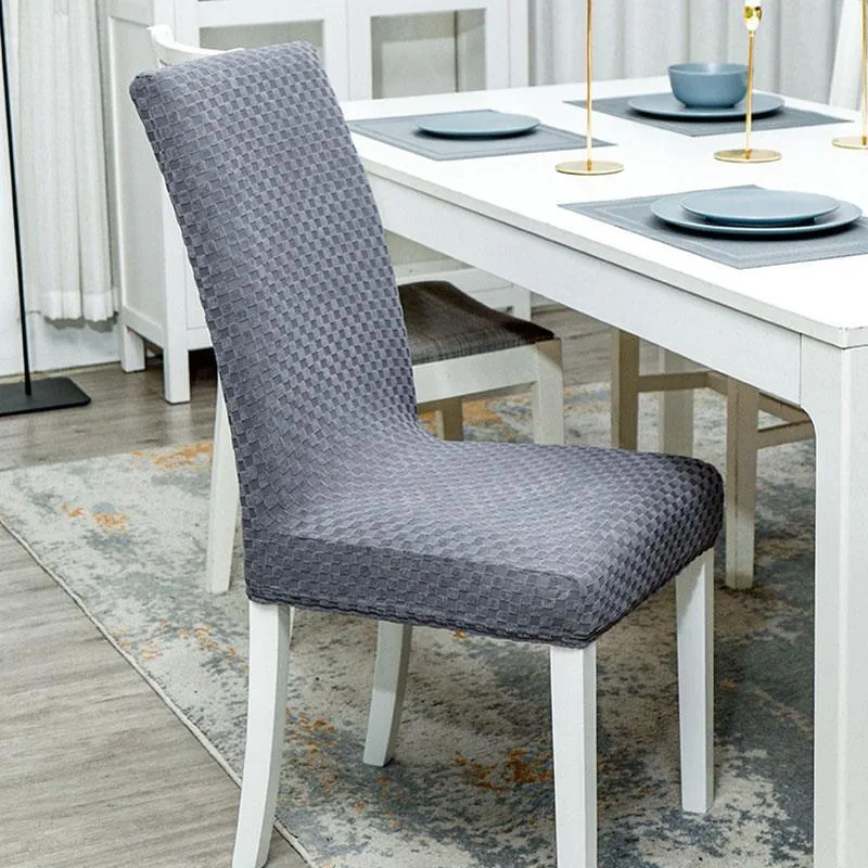 Fodere per sedie Quadrato 3D Jacquard Copertura generale Tinta unita Addensare Caldo Lavorato a maglia Elastico Confortevole Universale