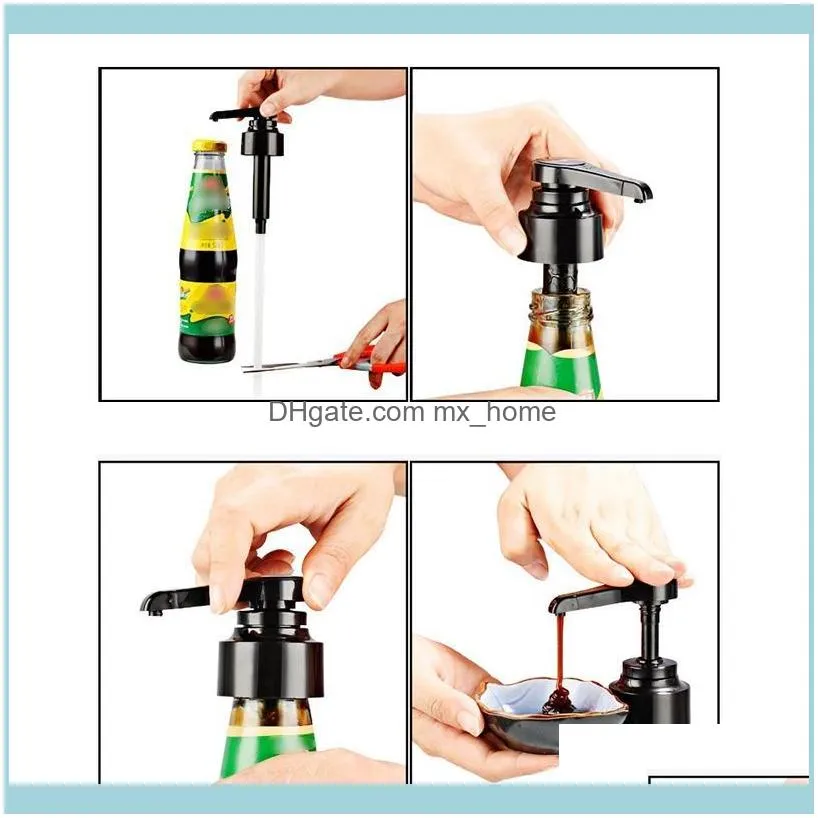 3Pcs Oil Cap Pump Top Dispenser Nozzle For Oyster Sauce Ketchup Bottle Convenient To Use And Avoid Waste Kitchen Faucets