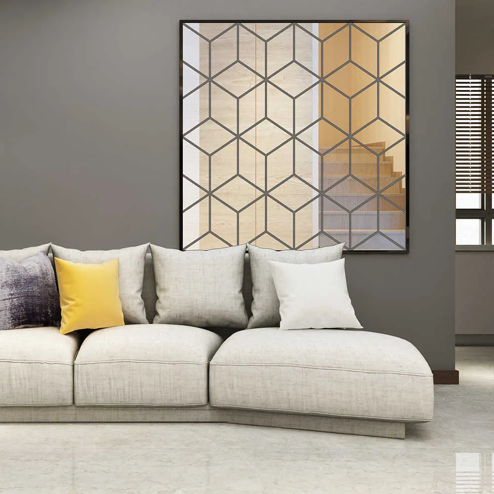 26 adesivi da parete in acrilico 3D a specchio per la casa e lettere d'amore e forma rotonda, decalcomanie da parete con effetto specchio fai da te, sfondo TV, stile moderno e alla moda
