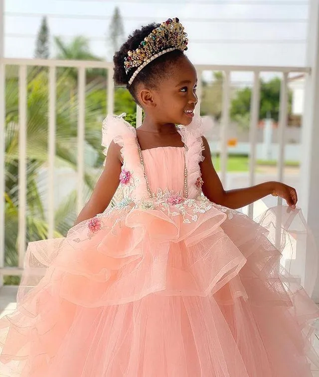 Coral little deals girl dresses