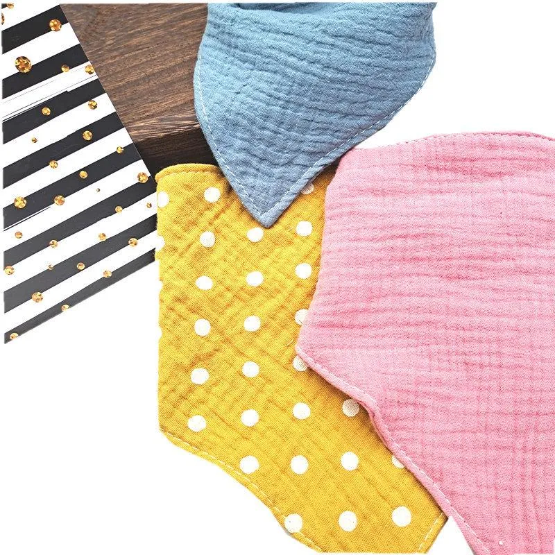 Baby Bibs Burp Cloths Infant Saliva Cloth Bandana Cotton INS Triangle Bibs DH9848