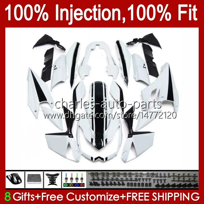 Carénages de moulage par injection pour KAWASAKI NINJA Z-1000 Z 1000 R 2010-2013 Ans Bodys 15No.29 Z-1000R Z1000 10 11 12 13 Z1000R 2010 2011 2012 2013 Carrosserie OEM blanc brillant