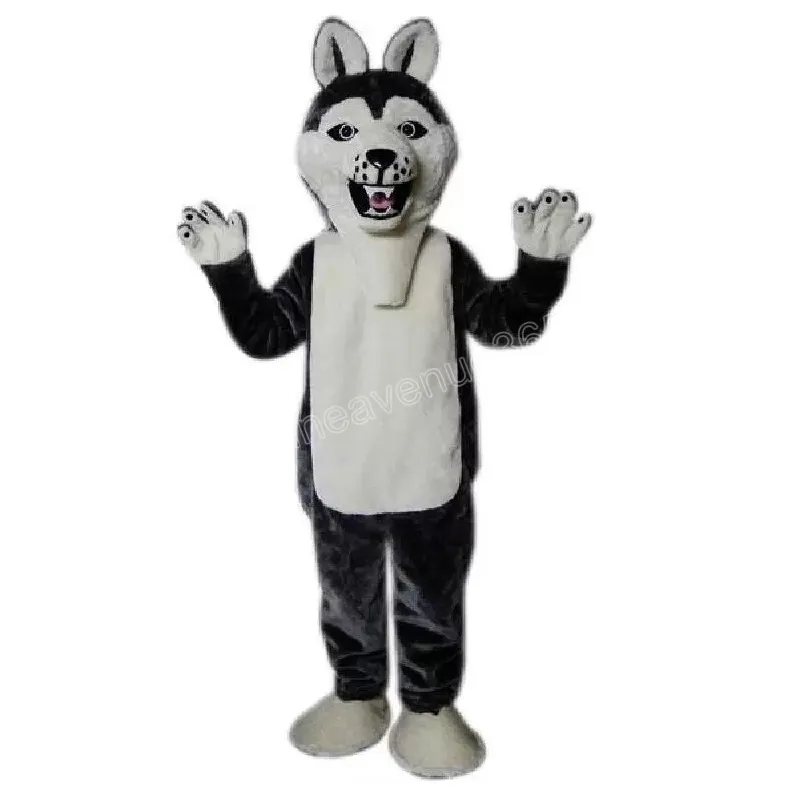 Halloween Wolf-Dog Mascot Traje de Alta Qualidade Personalizar Dos Desenhos Animados Anime Tema Caráter Unisex Adultos Outfit Natal Carnaval Fancy Dress