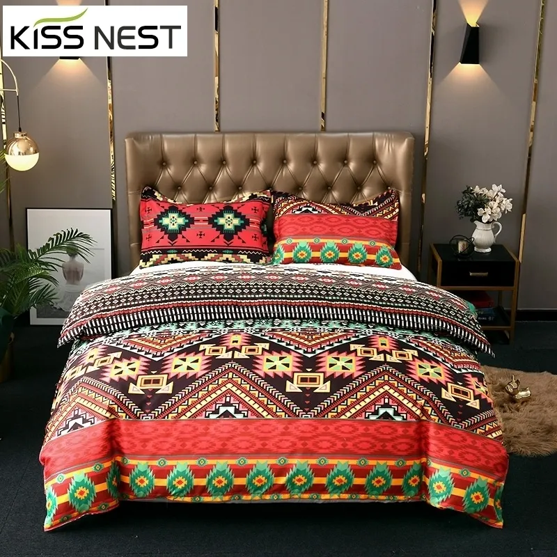 Nordic Bohemian Style Bedding Set 150200 240x220 Duvet Quilt Cover Pillowcases 3 Pieces Microfiber Bedroom All-Season Available 210319