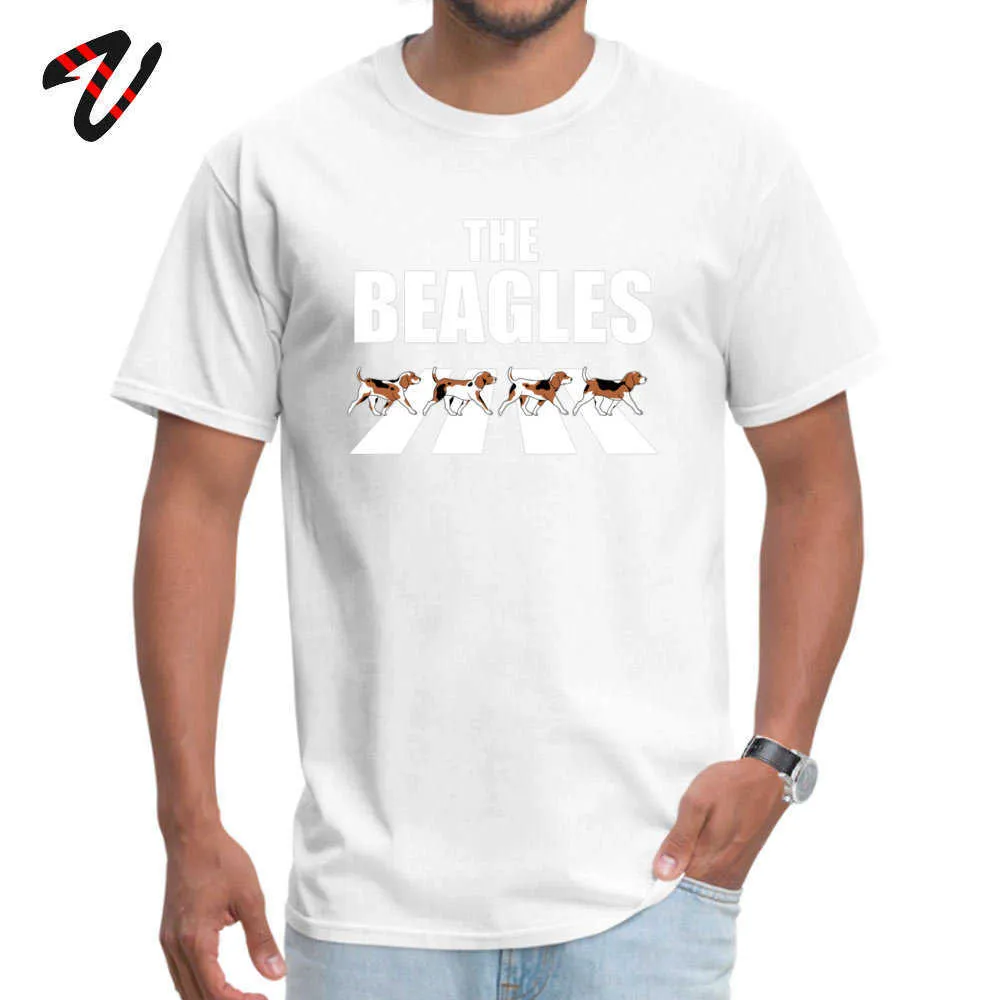 The Beagles Parody Tops Shirt Plain Round Collar Fashionable Short Sleeve 100% Cotton Men