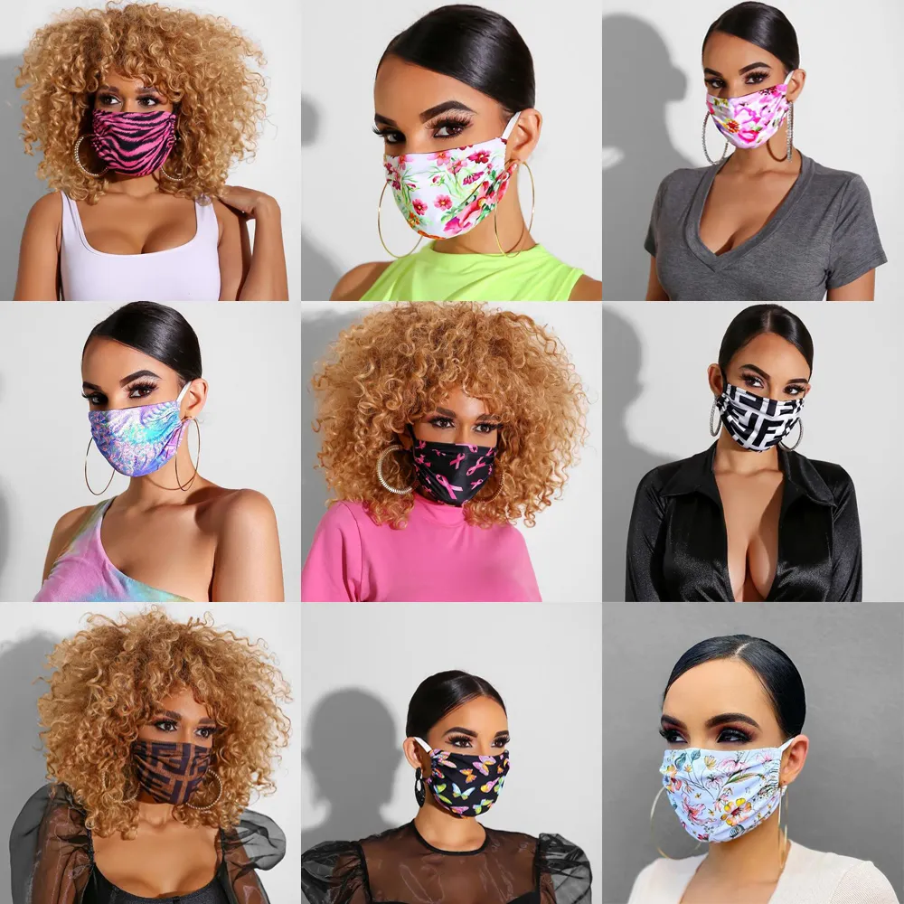 Wholesale 24Style Summer Men Women Adult Brand Designer Face Mask Letter Print Washable Breathable Outdoor Ear-hanging Reusable Windproof Anti-dust Dustproof