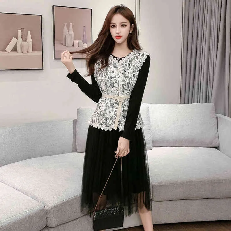 Robe AX Paris Plissée Résille Dentelle Noire - Taille 8, Neuve Avec étiquettes