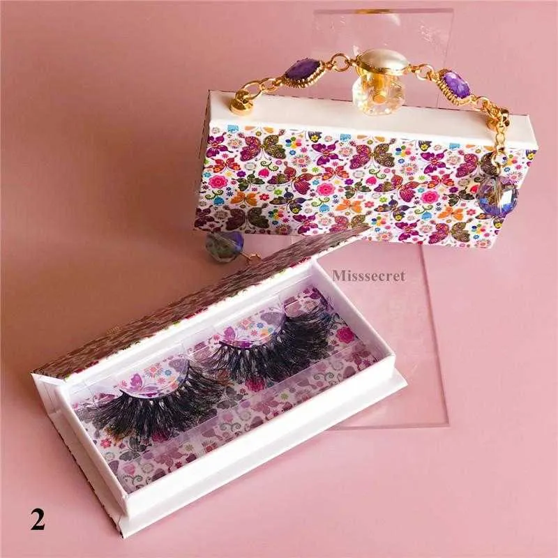 Newest Butterfly Design Mink Eyelash Box Bracelet Magnetic Case for Natural False Eyelashes Dramatic Fluffy 25mm Lashes Rectangle Packaging Boxes