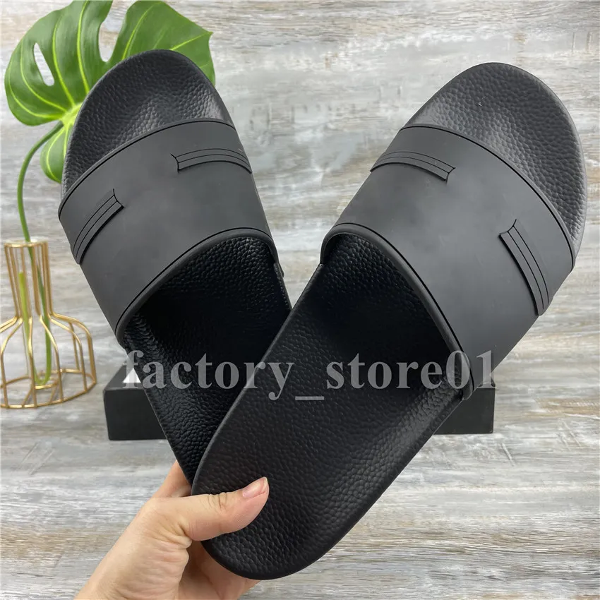 Top Quality Mens Womens Summer Sandals Beach Slide Home Slippers Ladies Flat Sliders Trendy Shoes Print Leather Rubber Flowers Bee Arrow Strawberry