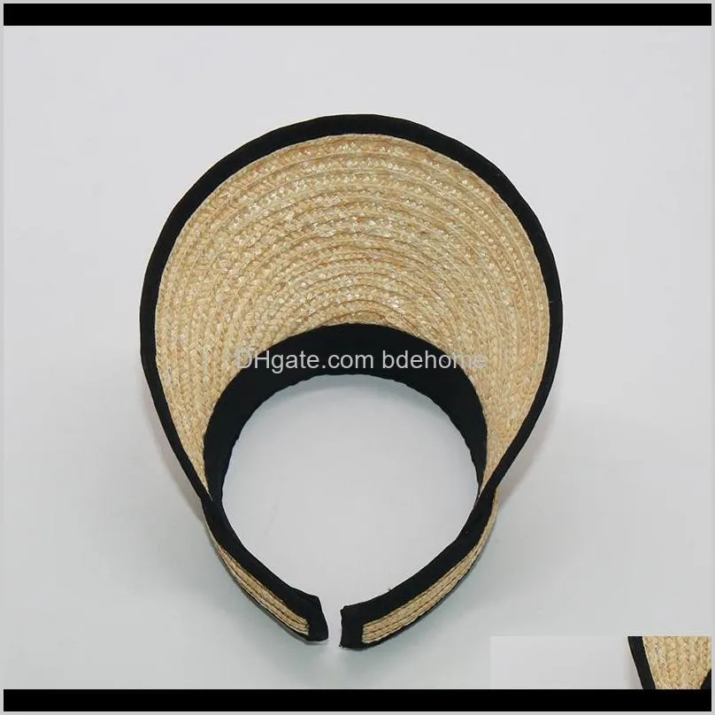female beach hairpin cap adjustable empty top sun hats for women vacation visor caps wholesale dropshipping