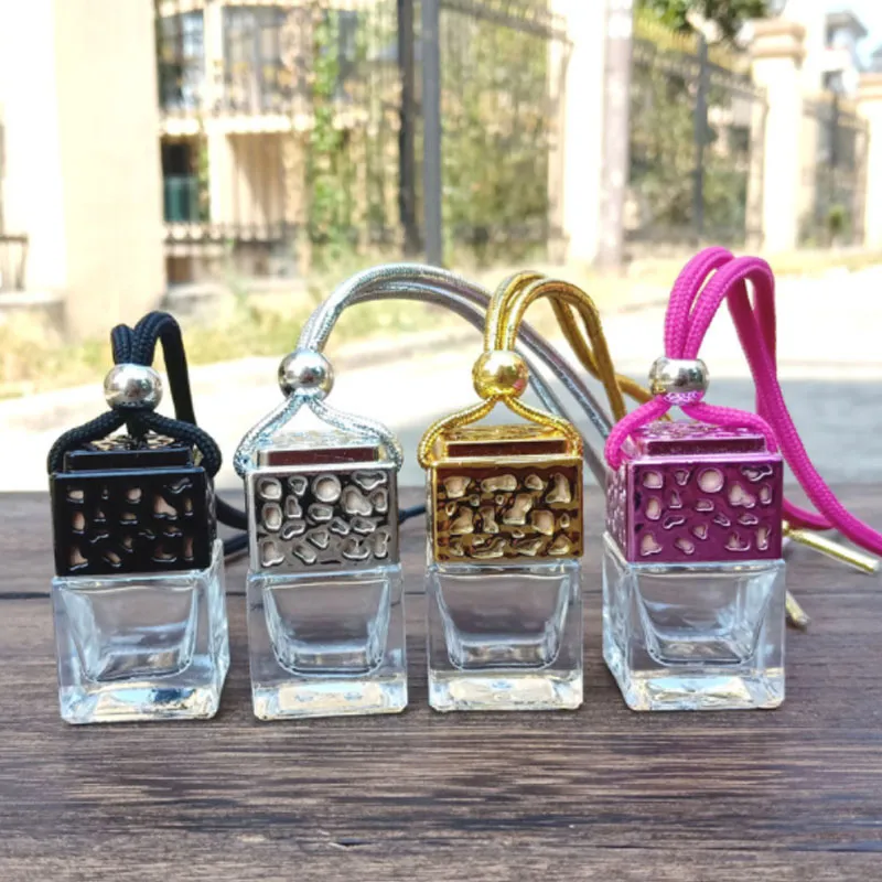 Auto Parfüm Flasche Cube Auto Hängende Rückansicht Ornament Lufterfrischer  Für Ätherische Öle Diffusor Duft Leere Glasflaschen Von 1,35 €