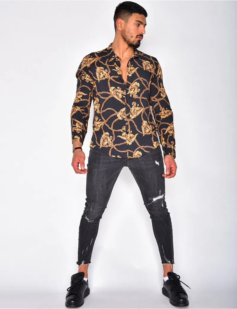 stretchable printed shirt