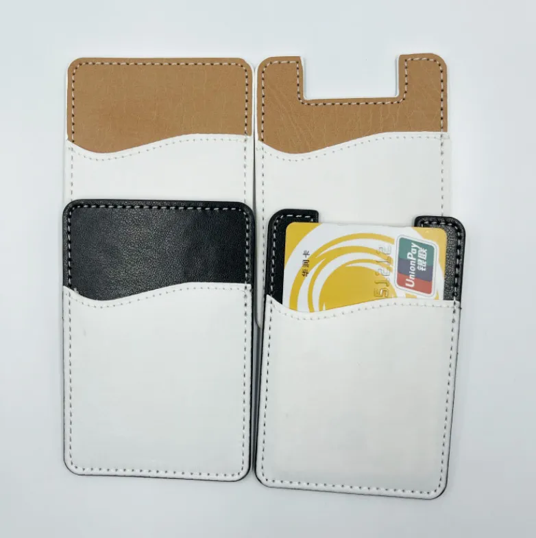 blank phone card for telephone Sublimation PU Leather print card case 100 pieces / lot
