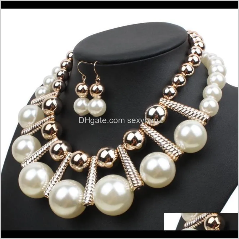 European and American imported goods, fashion girls handmade pearl beads, short multilayer necklaces, costume1