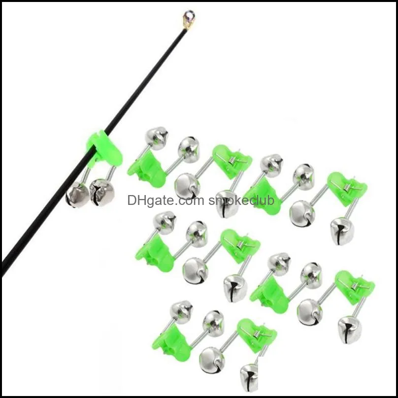 10pc Fishing Bite Alarms Rod Stalk Bells Clamp Tip Abs Accessory Stylish & Durable Accessories