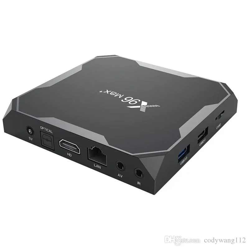 X96 MAX PLUS AMLOGIC S905X3 TV BOX ANDROID 9 2G 16G 4G 32G 64G 2.4GHz 5GHzデュアルWiFi BT 100M 1000M LAN