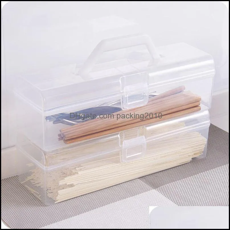 Storage Bottles & Jars Kitchen Handheld Chopsticks Tableware Spaghetti Noodle Food Box Pasta Container With Lid