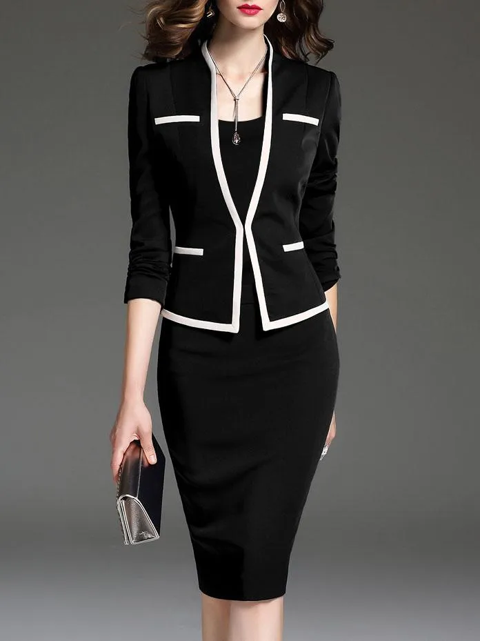 Formal Business Dress Suit for Women with Knee-Length Skirt and  Three-Quarter Sleeves from Dhgate Work Dresses - price 28.64