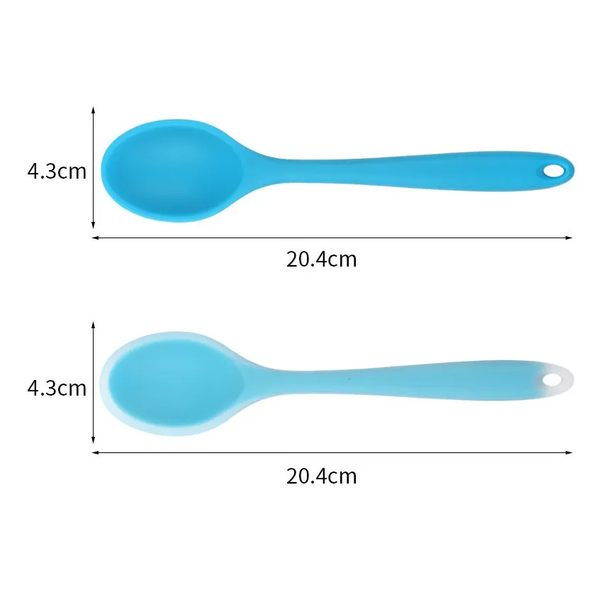 3 Pièces Cuillères En Silicone à Mélange,Cuillères De Cuisine En Silicone Antiadhésive,Cuillère De Service En Silicona,Sans BPA,Cuillère Résistante Chaleur Pour Cuisine, Cuisson Et Servir