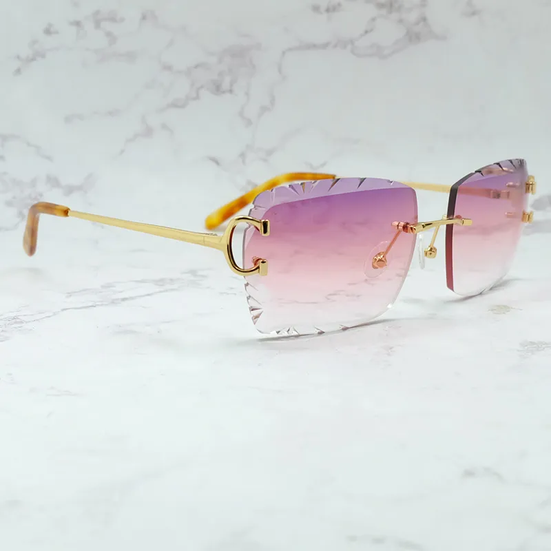 Occhiali Da Sole A Forma Di Diamante Enthyi - Montatura Quadrilatera In Metallo Con Lenti UV - Unisex - 5
