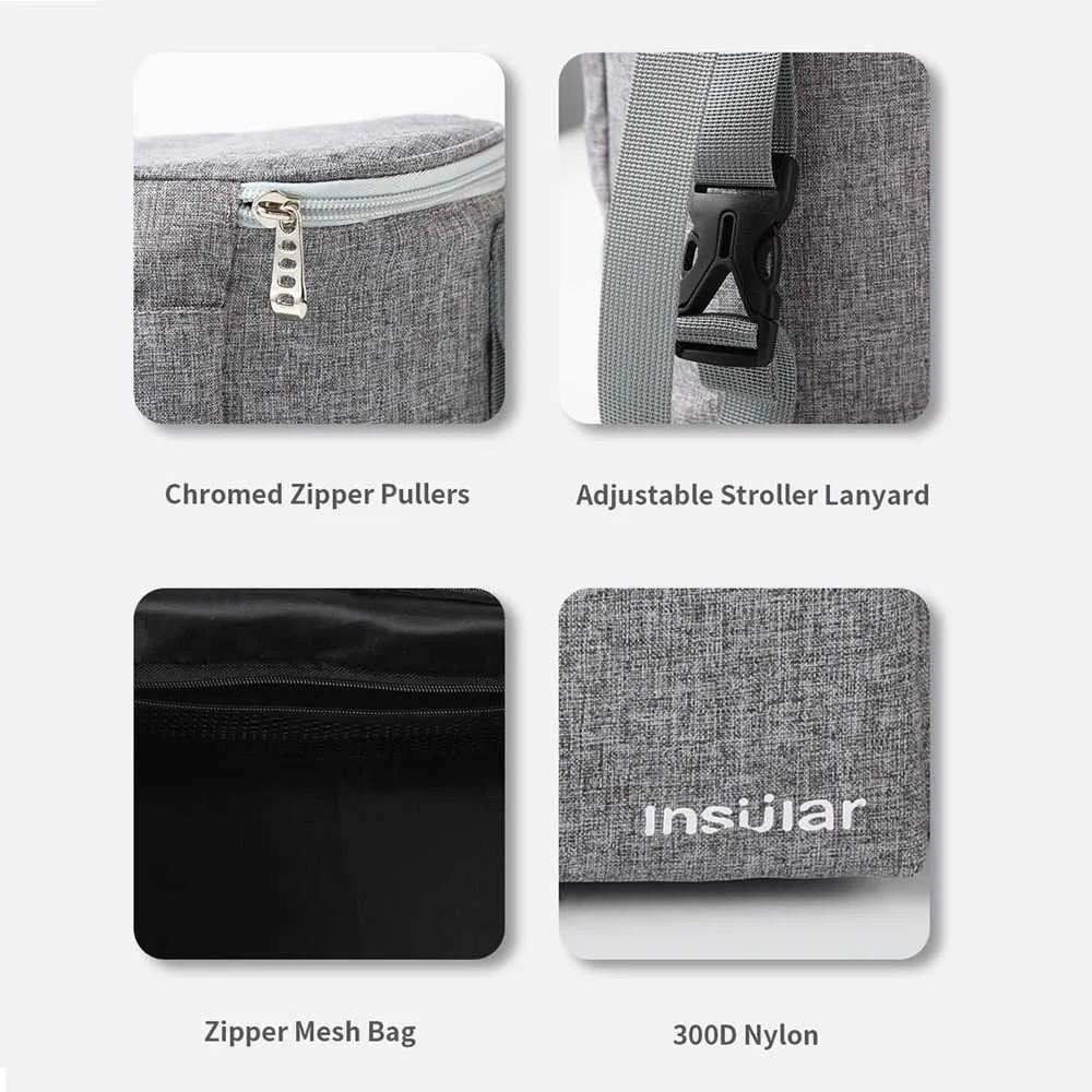 Multipurpose Nylon Mesh Bag with Lanyard Zipper Closure